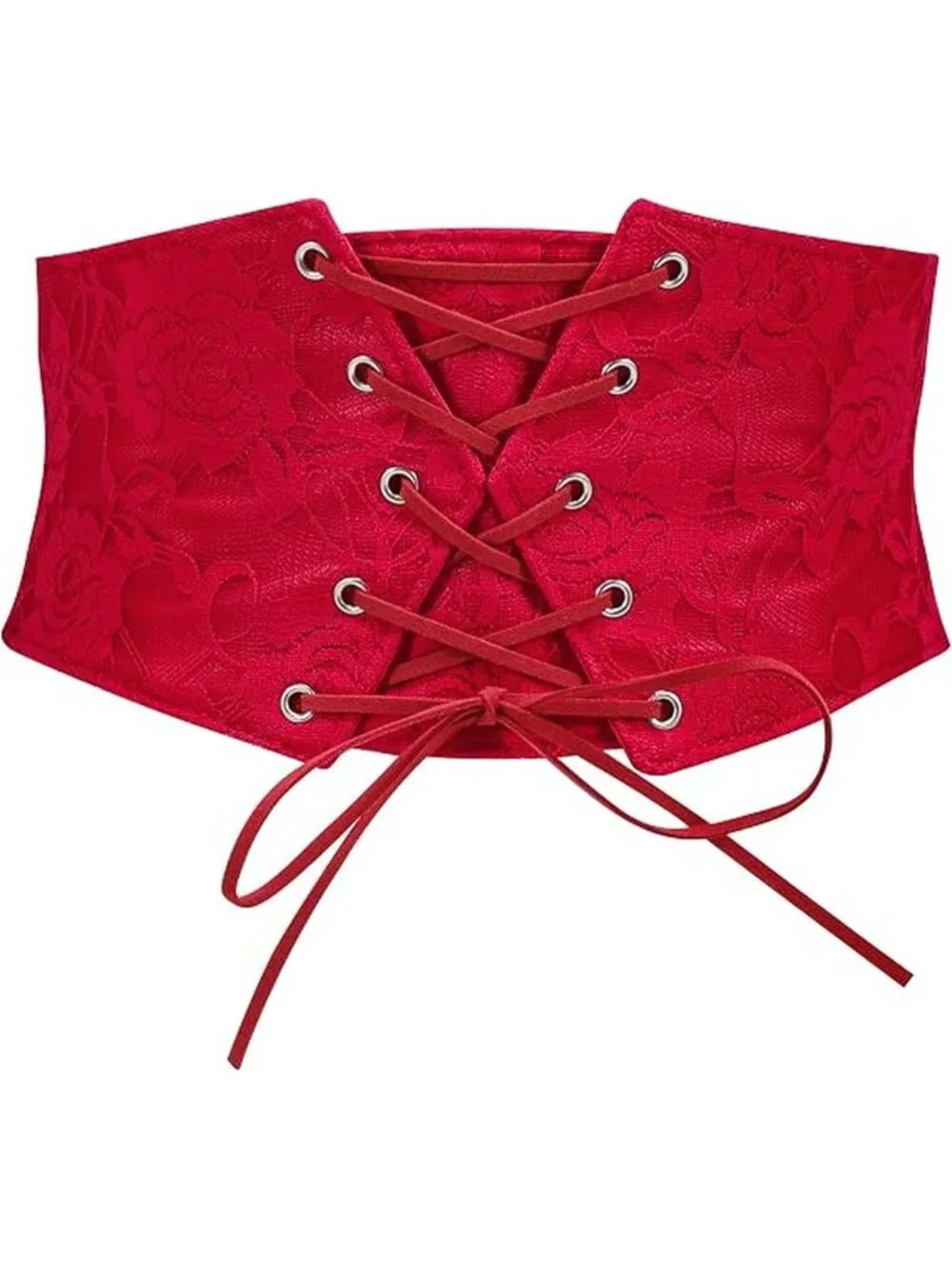 Women Waist Belt Corset Lace Up Tied Elastic Wide Belt for Dresses Halloween